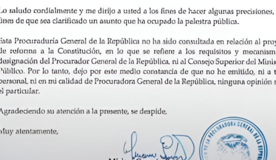 Miriám Germán reitera su rechazo a la modificación constitucional para designar al jefe del MP