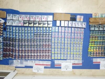 Autoridades confiscan 400 cigarrillos electrónicos con presunta marihuana en La Vega