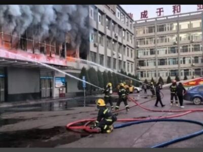 Fallecen seis personas en incendio de un establecimiento en china