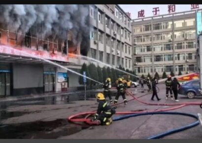 Fallecen seis personas en incendio de un establecimiento en china