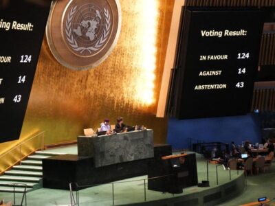 La ONU aprueba resolución histórica para que Israel poonga fin a su ocupación en territorios palestinos