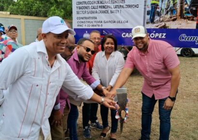 Inicia construcción de aceras y contenes en La Canela