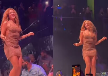 Shakira se incomoda en el escenario luego de que fanáticos filmaran debajo de su vestido