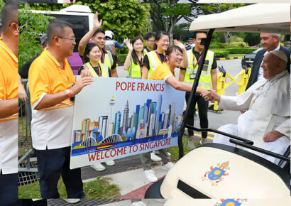 El Papa Francisco llega a Singapur en la etapa final de su gira por Asia y Oceanía