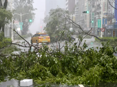 Tifón Krathon impacta Taiwán: Alerta en Kaohsiung