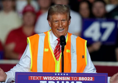 Trump arrasa en Wisconsin: Llega en camión de basura a Mitin en respuesta a Biden