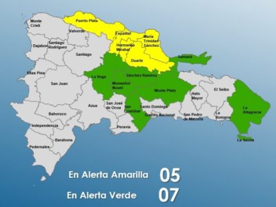 COE mantiene 12 provincias bajo alerta por aguaceros