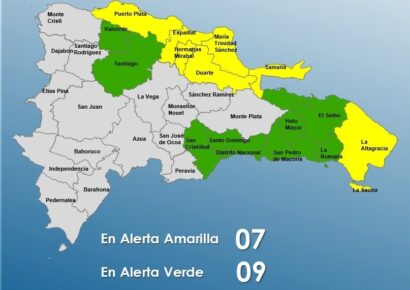 Alerta amarilla en 7 provincias por vaguada