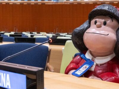 Mafalda hace historia en la ONU durante su visita a Nueva York