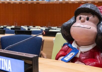 Mafalda hace historia en la ONU durante su visita a Nueva York