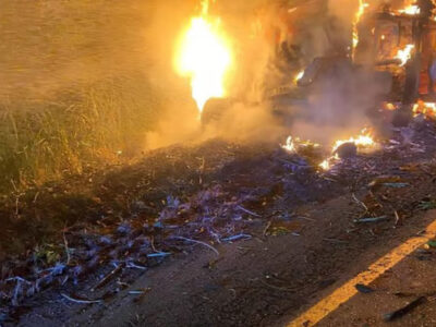 Tragedia en la Autopista Duarte: Mueren calcinadas 4 personas y una resulta herida en accidente en el km 56