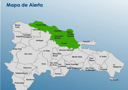 COE emite alerta verde para cinco provincias por posibles inundaciones y crecidas de ríos