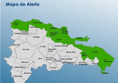 Alerta verde en diez provincias de la República Dominicana por condiciones meteorológicas