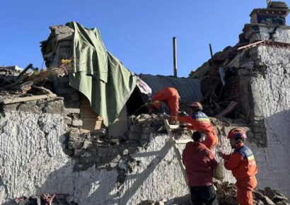 Terremoto de magnitud 6,8 azota el Tíbet y deja al menos 95 muertos
