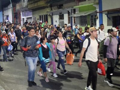 Primera caravana migrante del 2025 parte desde Tapachula hacia el norte de México