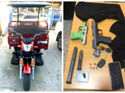 Capturan a tres hombres tras asalto y robo de motocicleta en la avenida Hispanoamericana