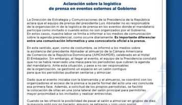 Presidencia aclara su rol en la logística de prensa durante el evento de AMCHAMDR