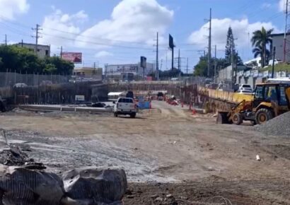 Avanza construcción de túneles para aliviar congestión vehicular en la avenida 27 de Febrero
