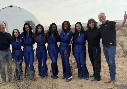 La nueva era espacial: Katy Perry forma parte de la primera misión solo de mujeres de Blue Origin
