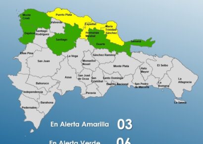 COE mantiene 14 provincias en alerta por lluvias intensas provocadas por vaguada