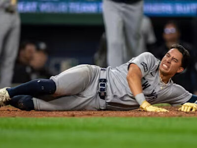 Oswaldo Cabrera sufre lesión en el tobillo en la recta final del juego Yankees vs. Mariners