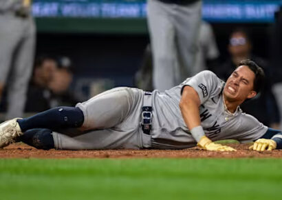 Oswaldo Cabrera sufre lesión en el tobillo en la recta final del juego Yankees vs. Mariners