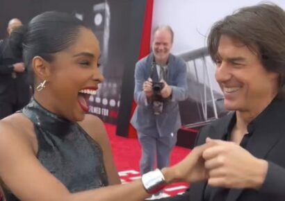 Tom Cruise se deja llevar por el ritmo dominicano bailando bachata con Génesis Suero en estreno de “Misión Imposible”