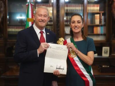 Claudia Sheinbaum recibe al nuevo embajador de Estados Unidos en México