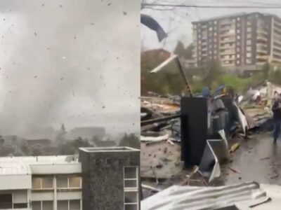 Un fuerte tornado golpea Puerto Varas: hay heridos y daños materiales