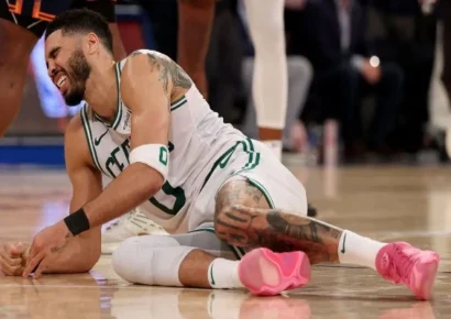 ¡Alarma en Boston! Knicks ponen contra las cuerdas a los Celtics y Tatum sufre posible lesión en el tendón de Aquiles