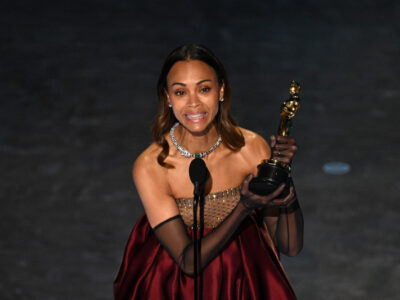 Zoe Saldaña revela dónde guarda su premio Oscar y la historia detrás de su estatuilla