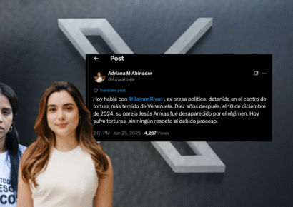 Adriana Abinader expresa su apoyo a Sairam Rivas, activista venezolana