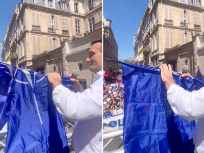 Político francés Florian Philippot rompe bandera de la OTAN y llama a Francia a salir de la UE, OMS y ‘el viejo mundo oligárquico’