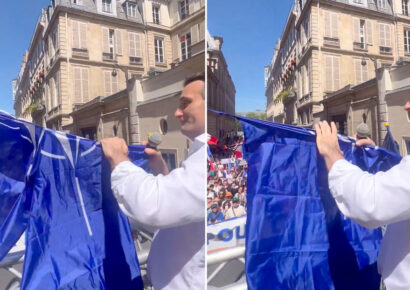 Político francés Florian Philippot rompe bandera de la OTAN y llama a Francia a salir de la UE, OMS y ‘el viejo mundo oligárquico’