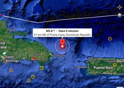 Sismo de 5.7 sacude República Dominicana