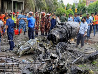 Fallo técnico en avión chino causó accidente mortal en escuela de Bangladesh, según primer informe