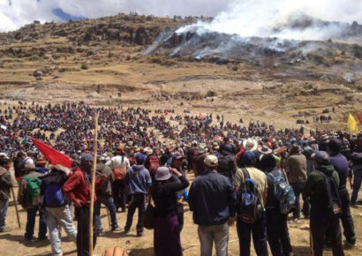 Enfrentamientos entre mineros y policías en Perú dejan un fallecido y seis heridos