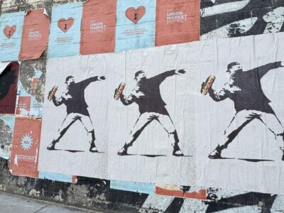 Grafitis y carteles en Washington desafían la militarización de Trump