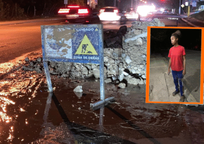 Mujer y su tío resultan heridos tras caer en hoyo dejado por Coraapplata en Sosúa