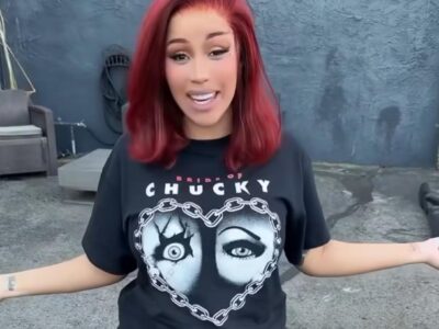 Cardi B promociona su nuevo CD en la calle y bromea sobre pagar a sus abogados