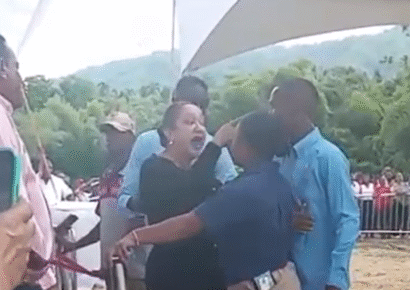 Diputada del PRM explica altercado con agente del CUSEP durante acto presidencial