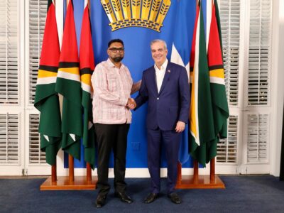 Abinader asegura que acuerdos con Guyana avanzan según lo previsto y destaca presencia empresarial dominicana