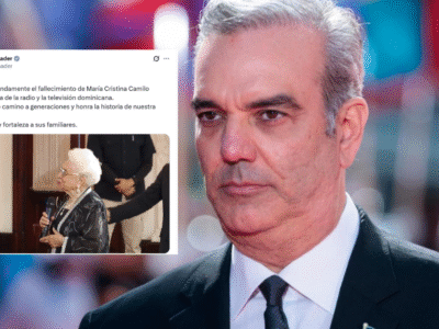 El presidente Abinader expresó su pesar por el fallecimiento de María Cristina Camilo