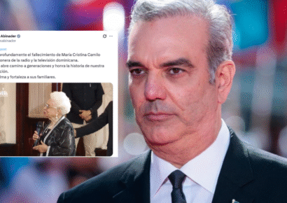 El presidente Abinader expresó su pesar por el fallecimiento de María Cristina Camilo