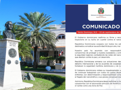 Gobierno dominicano reafirma su lucha frontal contra el narcotráfico