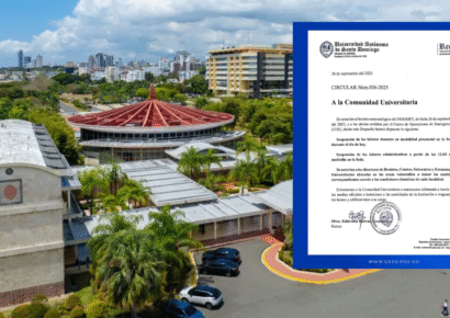 UASD suspende docencia y labores administrativas por mal clima