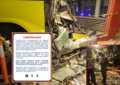 OPRET cierra estación Pedro Francisco Bonó tras choque de autobús de Caribe Tours
