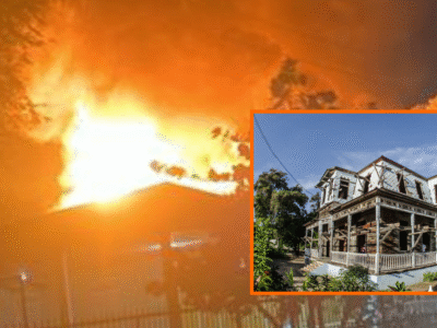 Incendio destruye casa histórica Villa Doña Emilia en Montecristi