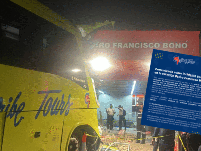 Caribe Tours aclara causa de accidente en estación del Metro