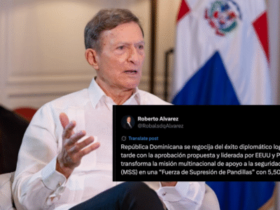 Canciller dominicano celebra aprobación de nueva fuerza internacional contra pandillas en Haití